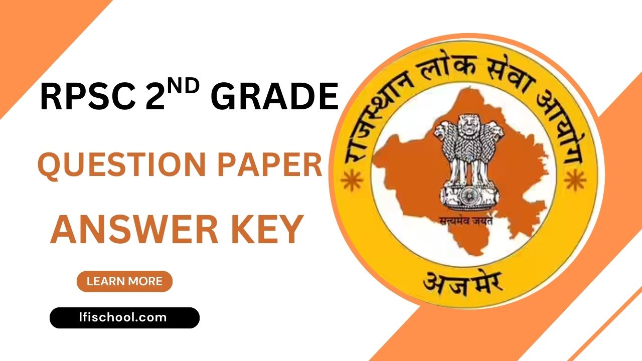 RPSC 2nd Grade Question Paper 2025